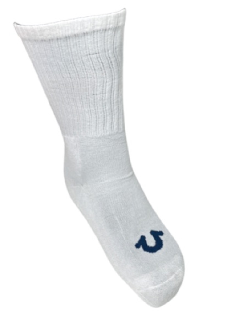 True Religion Horseshoe Logo Socks White/Blue